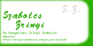 szabolcs zrinyi business card